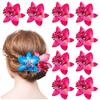 10 Pack Flower Brooch Head Ornament Bride Beach Style Women Plumeria Flower Hair Accessories Wedding Hair Clip Flamenco Dancer (Rose red) view 1