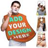 Custom Beard Bib Apron Personalized Beard Hair Catcher Add Customized Photo Picture Text Waterproof Beard Shave Cape for Shaving Trimming for Father's Day Gift, Orange view 1