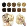 WANGHAI2024M Hair Bun Synthetic Messy Hair Bun Chignon Scrunchies Fake Hair Band Braid Elastic Hairpiece Tail for Women Synthetic Wrap Curly Ponytail Chignon Hairpieces(Copper Auburn-01) view 2