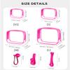 4 Pack Clear Toiletry Bags, Portable Travel Makeup Pouch with Zipper, TSA Approved Organizer, Clear Pouch Bags Compatible With Bogg Bag Divider Accessories(Hot Pink) view 2