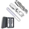Ultra Sharp Stainless Steel Nail Clippers, Shirem Nail Clipper, Portable Ultra Sharp Nail Clippers, German Nail Clippers for Men, German Toenail Clippers (Sliver A+B) view 1