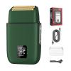 2012 Portable Retro Electric Trimmer Efficient Cordless Beard Trimmer Dual Head Wet and Dry Men's Trimmer Beauty Instrument Suitable for Home Travel (BK) (Green) view 1