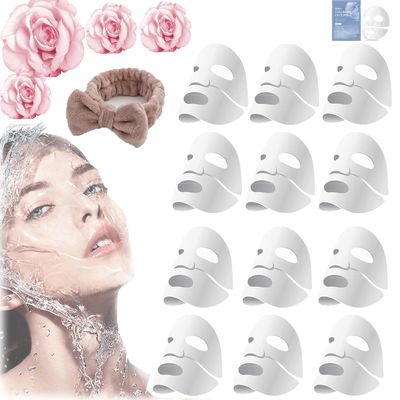 Bio Collagen Face Mask Overnight, Skaind Collagen Glow Mask Overnight, Bio-Collagen Real Deep Mask, Deep Collagen Anti Wrinkle Lifting Hydrating Face Mask (12PCS)