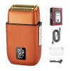 2012 Portable Retro Electric Trimmer Efficient Cordless Beard Trimmer Dual Head Wet and Dry Men's Trimmer Beauty Instrument Suitable for Home Travel (BK) (Orange) view 1