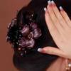 Handmade Metal Copper Wire Flower Hair Accessories Back Head Elegant Updo Shark Clip Medium Gripper view 3