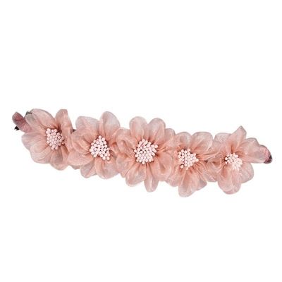 Hair Curler Meatball Head Hair Accessories Headdress Yarn Flower Hair Clip Female Twist Clip Head Flower Hair Ponytail Buckle(M39lightpowder)