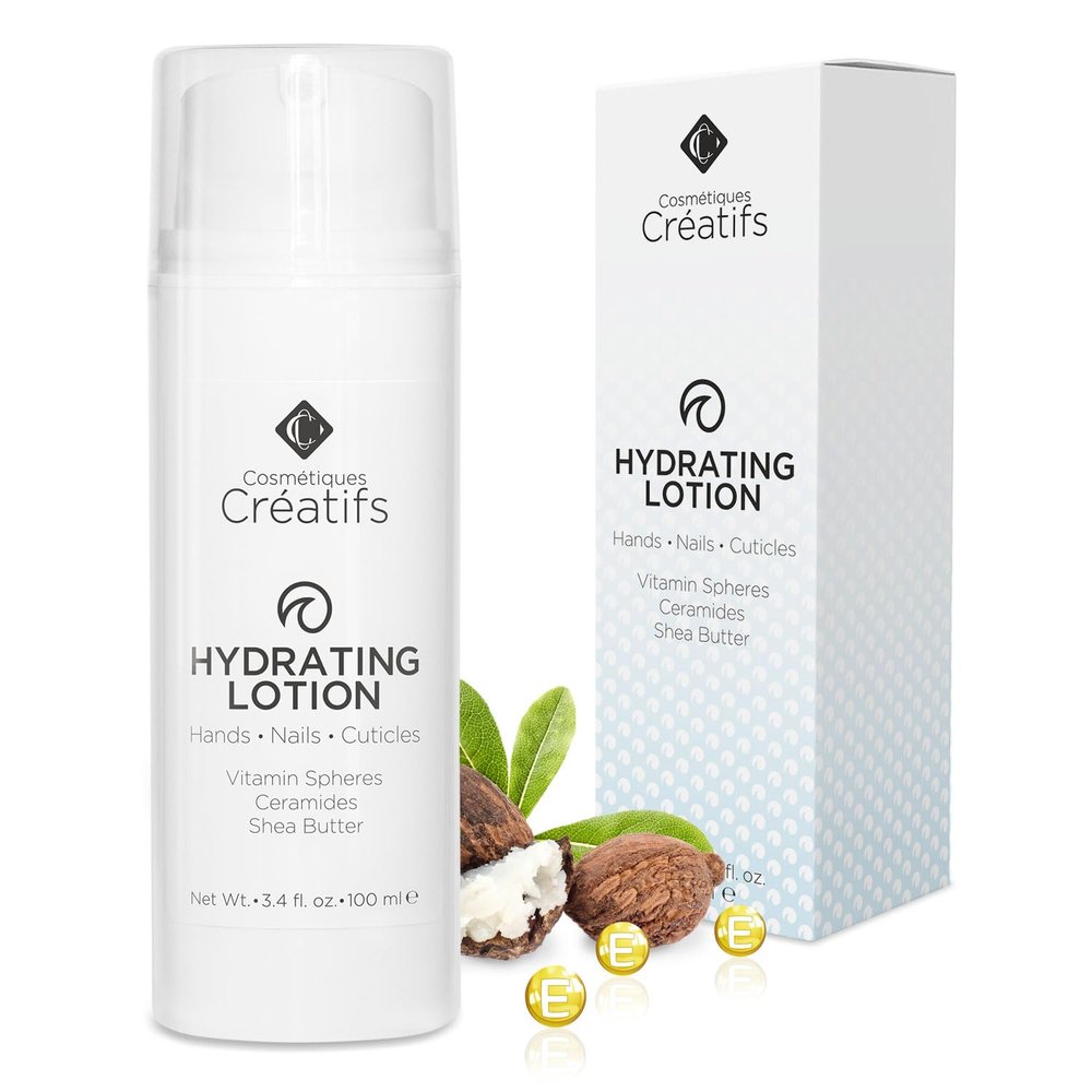 Cosmtiques Cratifs Hydrating Lotion for Dry Hands, Nails, and Cuticles, 3.4 fl. oz., Daily Moisturizing Skincare for Soft, Sensitive Skin with Shea Butter and Ceramides
