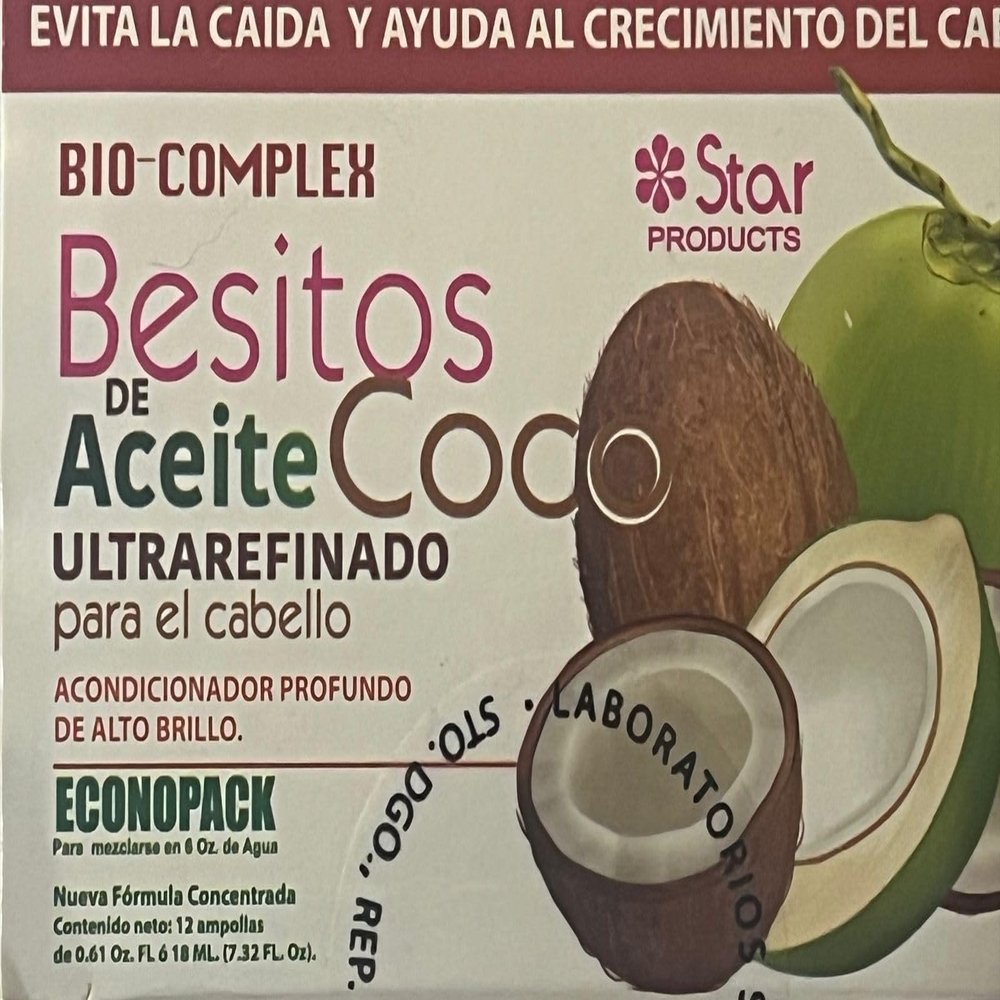 Generic BIO-COMPLEX BESITOS DE ULTRAREFINED COCO MILK WITH 6 OZ. 12 AMPOULE