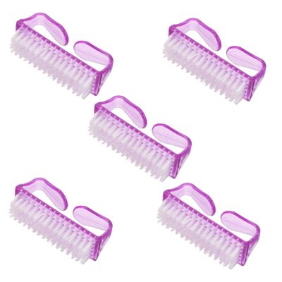 Healeved 5pcs Fingernail Dust Cleaner Brush Nail Cleaning Tools for Manicure and Dust Removal for Nail Enthusiasts Purple Easy to Use