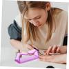 Healeved 5pcs Fingernail Dust Cleaner Brush Nail Cleaning Tools for Manicure and Dust Removal for Nail Enthusiasts Purple Easy to Use view 3