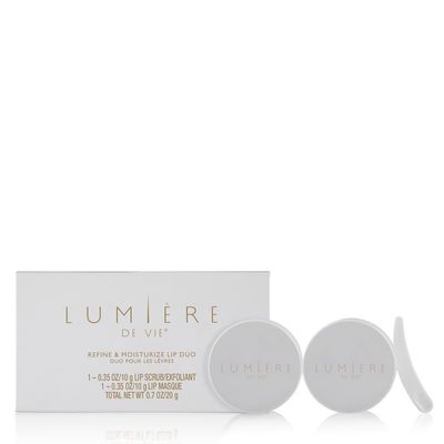 Lumire de Vie Refine & Moisturize Lip Duo - Exfoliating Lip Scrub and Hydrating Lip Mask  Lip Exfoliator Sugar Scrub - Vanilla Flavored Lip Care for Smooth, Soft Lips (1 Lip Scrub/1 Lip Mask)