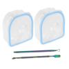 WOONEKY Manicure Soak Bowl Set Durable Hand Soaking Bowls for Nail Art Dead Skin Softening and Home Diy Manicure Blue Nail Care Kit view 1