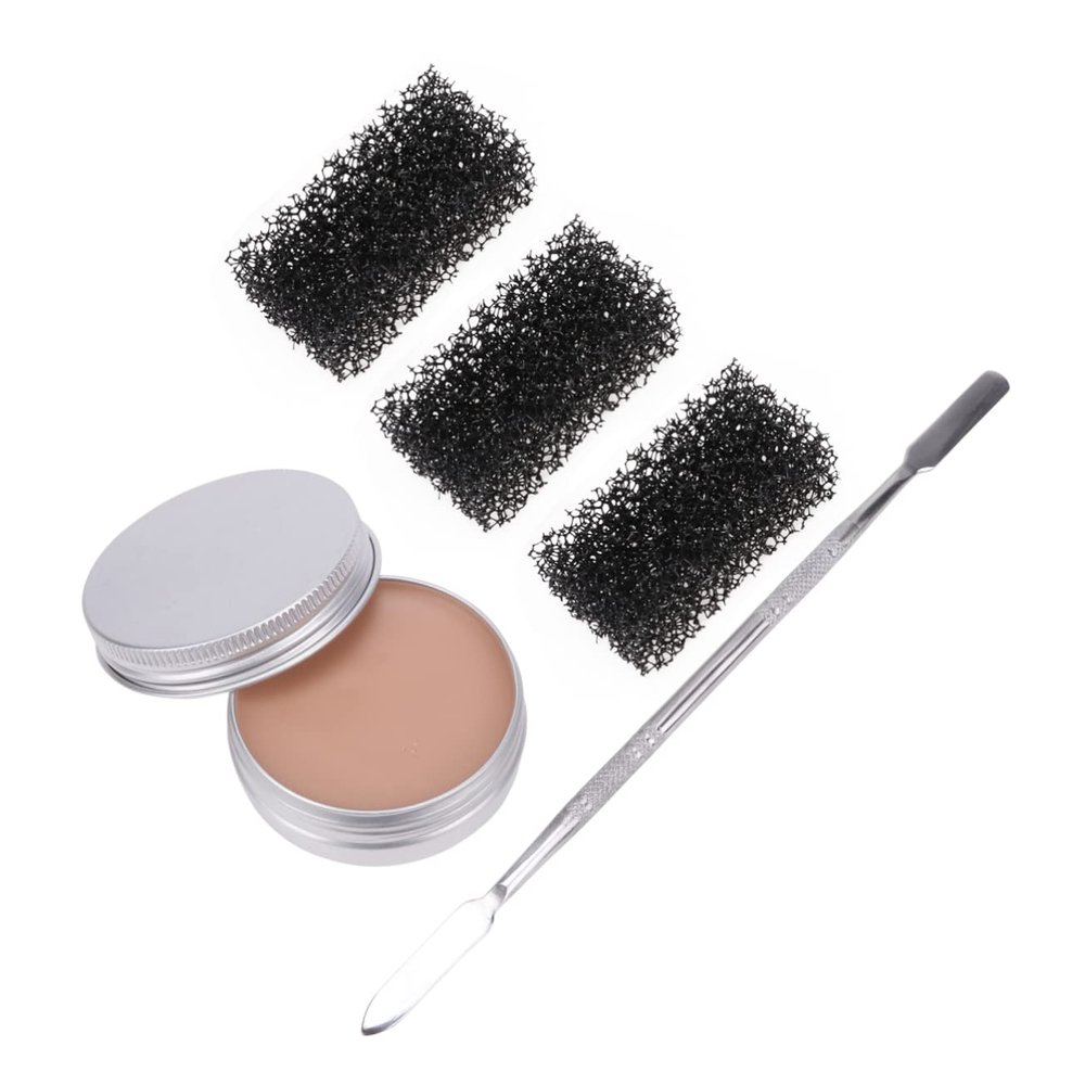 Mikinona 1set Special Effects Skin Wax with Spatula Makeup Tools for Halloween Professional Makeup Artists for Pranks and Costume Parties