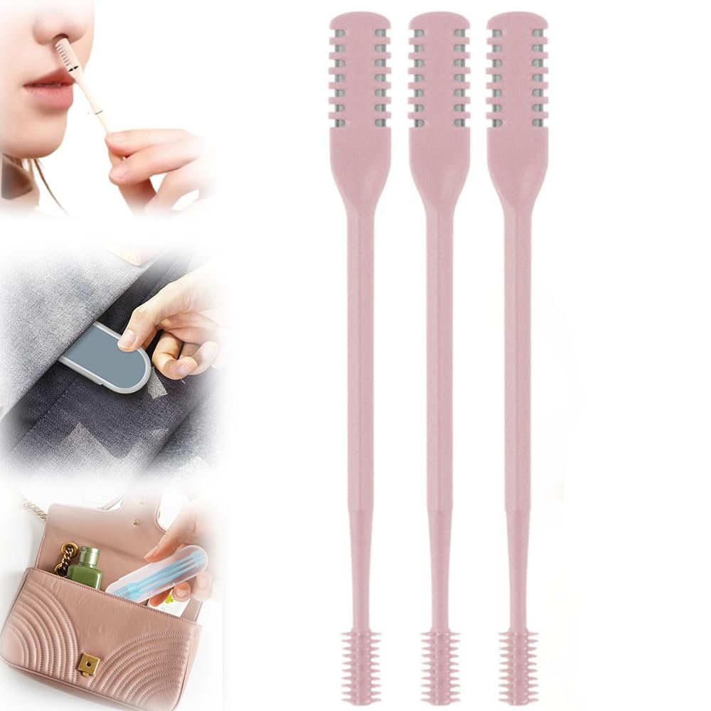 CAJDEOPYE 2 in 1 Nose Hair Trimmer,Mini Double Sided Portable Nasal Hair Cutter,Manual 360 Rotating Nose Hair Remover Tools for Men and Women /1629
