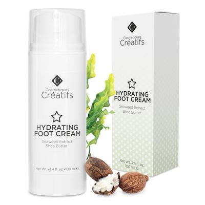 Cosmtiques Cratifs Hydrating Foot Cream for Dry Cracked Heels and Feet, 3.4 fl. oz., Deep Moisturizing Seaweed Extract and Shea Butter, Restores Soft Supple Skin