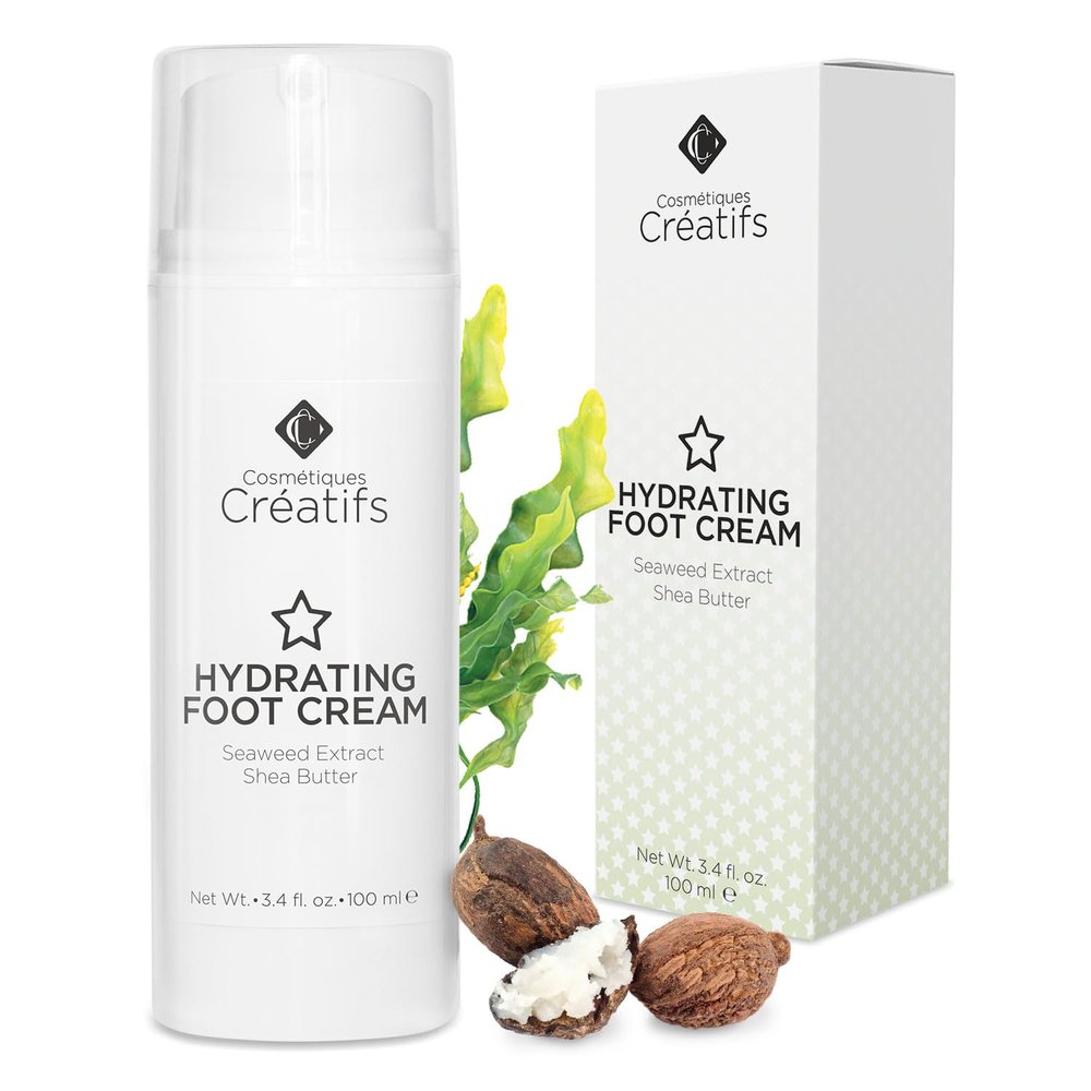 Cosmtiques Cratifs Hydrating Foot Cream for Dry Cracked Heels and Feet, 3.4 fl. oz., Deep Moisturizing Seaweed Extract and Shea Butter, Restores Soft Supple Skin