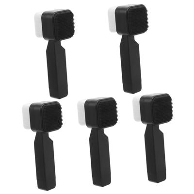 FOMIYES 5pcs Silicone Face Wash Brush Double-Sided Facial Cleanser Exfoliating Bristles Massage Head