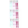 Didiseaon 18pcs Eyelash Spoolies Lash Brush Brow Comb Makeup Tool Folding Eyelash Combs Eyebrow Brush Handle Natural Finish Ergonomic Shape Random Color view 1