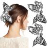 2 Pcs Boho Bow Hair Claw Clips - Paisley Big Claws, Large Bow Knot Adorable Fashion Accessories for Thick Hair Women view 1
