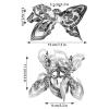 2 Pcs Boho Bow Hair Claw Clips - Paisley Big Claws, Large Bow Knot Adorable Fashion Accessories for Thick Hair Women view 2