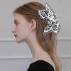 2 Pcs Boho Bow Hair Claw Clips - Paisley Big Claws, Large Bow Knot Adorable Fashion Accessories for Thick Hair Women view 3