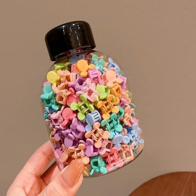 100 Pcs Baby Girls Hair Bangs Mini Hair Claw Clip Kids Hair Pin for Girls and Women,with a Box (Flowers)