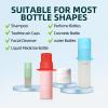 FootJKYX Silicone Bottle Covers Travel EssentialsforWomen Men, Beach Essentials Travel Size Toiletries Vacation Essentials Elastic Sleeves for Leak Proofing (4-4set) view 2