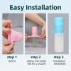 FootJKYX Silicone Bottle Covers Travel EssentialsforWomen Men, Beach Essentials Travel Size Toiletries Vacation Essentials Elastic Sleeves for Leak Proofing (4-4set) view 3