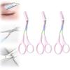 Eyebrow Trimmer for Women,3 Pcs Stainless Steel Professional Eyebrow Trimmer Scissor with Comb,Portable Eyebrow Trimmer Makeup Grooming Tool /1461 view 1