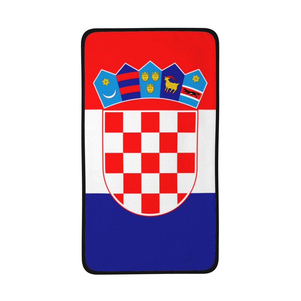 KINGNOYI Republic of Croatia Flag Perfect Hair Care Towel: Soft, Absorbent & Quick-Drying Hair Towel Wrap 16"*28
