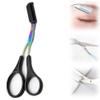 CAJDEOPYE Eyebrow Trimmer Scissor,2024 New Stainless Steel Eyebrow Scissors with Comb,Portable Non Slip Professional Eyebrow Trimmer for Women /1400, Black, 464895 view 1