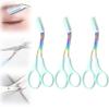 Eyebrow Trimmer for Women,3 Pcs Stainless Steel Professional Eyebrow Trimmer Scissor with Comb,Portable Eyebrow Trimmer Makeup Grooming Tool /1464 view 1