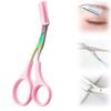 CAJDEOPYE Eyebrow Trimmer Scissor,2024 New Stainless Steel Eyebrow Scissors with Comb,Portable Non Slip Professional Eyebrow Trimmer for Women /1405, Pink, 464895 view 1