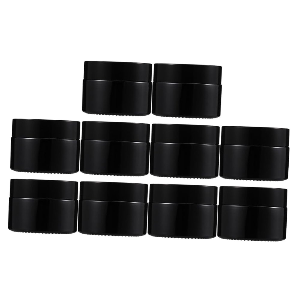 10pcs Cream Bottle Glass Cream Jar Makeup Glass Bottles Cosmetics Container Cosmetics Sub Bottle Lip Balm Jars Cream Jars Portable Cosmetics Holder Reliable Hole Travel Girl/1278