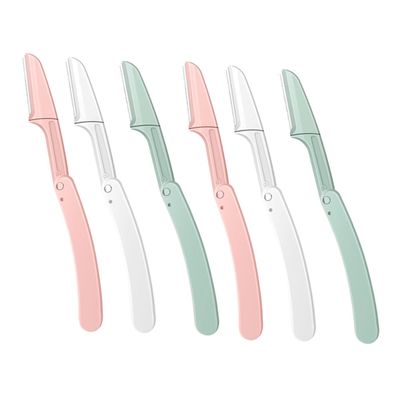 NOLITOY 12pcs Eyebrow Razor Trimmer for Women Makeup Hair Razor Non-Slip Grip Trimmer Portable Eyebrow Shaver for Face