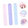NOLITOY 6pcs Silicone Lip Gloss Applicator Brush Portable Makeup Tool for Even Lip Application Includes Round Head Design in Pink Purple and Blue for Lipstick and Gloss view 2