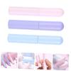 NOLITOY 6pcs Silicone Lip Gloss Applicator Brush Portable Makeup Tool for Even Lip Application Includes Round Head Design in Pink Purple and Blue for Lipstick and Gloss view 4