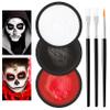 LZXLUKGIR Clown Makeup Kit,Red Black and White Face Painting Kit Professional,Water Based Paint Halloween Makeup,Clown Face Paint for Kids and Adults,Zombie Joker Vampire Make up view 1