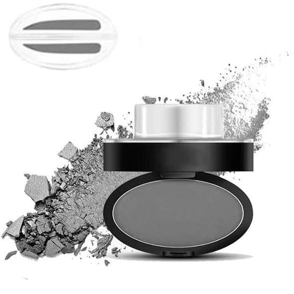 Deluxe Eyebrow Stamp Set - Waterproof Powder Seal for Perfect Natural Eye Brow Tinting and Coloring Kit - Straight Black