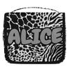 SPYORBKX Personalized Travel Makeup Bag Cosmetic Bag for Woman Men,Custom Hanging Toiletry Makeup Bag with Handle Great DIY Gift for Boys and Girls Black White Leopard Print view 1
