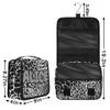 SPYORBKX Personalized Travel Makeup Bag Cosmetic Bag for Woman Men,Custom Hanging Toiletry Makeup Bag with Handle Great DIY Gift for Boys and Girls Black White Leopard Print view 3