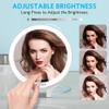 WEILY Magnifying Mirror with Light, 10X/1X Magnification Double-Sided Travel Makeup Mirror, with 3 Color Lights, Touch Control, Rechargeable Portable Mirrors for Bedroom, Bathroom (White) view 3