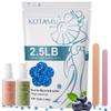 KOTAMU Waxing Kit Pink Digital for Women Men At-Home Hair Removal with 2.5LB Coarse Hair Formula Blue Wax Beads, Target at Bikini, Brazilian, Face, Underarms, Chest view 2