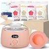 KOTAMU Waxing Kit Pink Digital for Women Men At-Home Hair Removal with 2.5LB Coarse Hair Formula Blue Wax Beads, Target at Bikini, Brazilian, Face, Underarms, Chest view 3