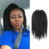 Senegalese Twist Crochet Hair 12 Inch Havana Twist Crochet Hair Pre Looped Jumbo Crochet Braids for Black Women 7 Packs Short Cuban Twist Crotchet Kinky Twists (Black) view 1