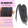Senegalese Twist Crochet Hair 12 Inch Havana Twist Crochet Hair Pre Looped Jumbo Crochet Braids for Black Women 7 Packs Short Cuban Twist Crotchet Kinky Twists (Black) view 3