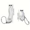 Ximimark 4PCS Key Ring with Finger and Toe Nail Clipper Set, Differentiated Nail Clippers Keychain with Finger and Toe Design, Birthday Holiday Halloween Thanksgiving Festival Gift view 2
