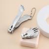 Ximimark 4PCS Key Ring with Finger and Toe Nail Clipper Set, Differentiated Nail Clippers Keychain with Finger and Toe Design, Birthday Holiday Halloween Thanksgiving Festival Gift view 3