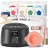 KOTAMU Black Digital Waxing Kit with Silicone Wax Warmer Replacement Pot,2.5lb White Unscented Waxing Beads for Women& Men Thick Thin Hair Removal at Home, Including Face Eyebrows Armpit Legs Bikini view 1