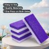 Foot Pumice Stone 4 Pack Pedicure Stone for Feet Pumice Sponge for Feet Callus Remover and Scrubber Double Sided Pedicure Foot Pumice Stone for Feet and Heels Callus and Dead Skins (Purple) view 4
